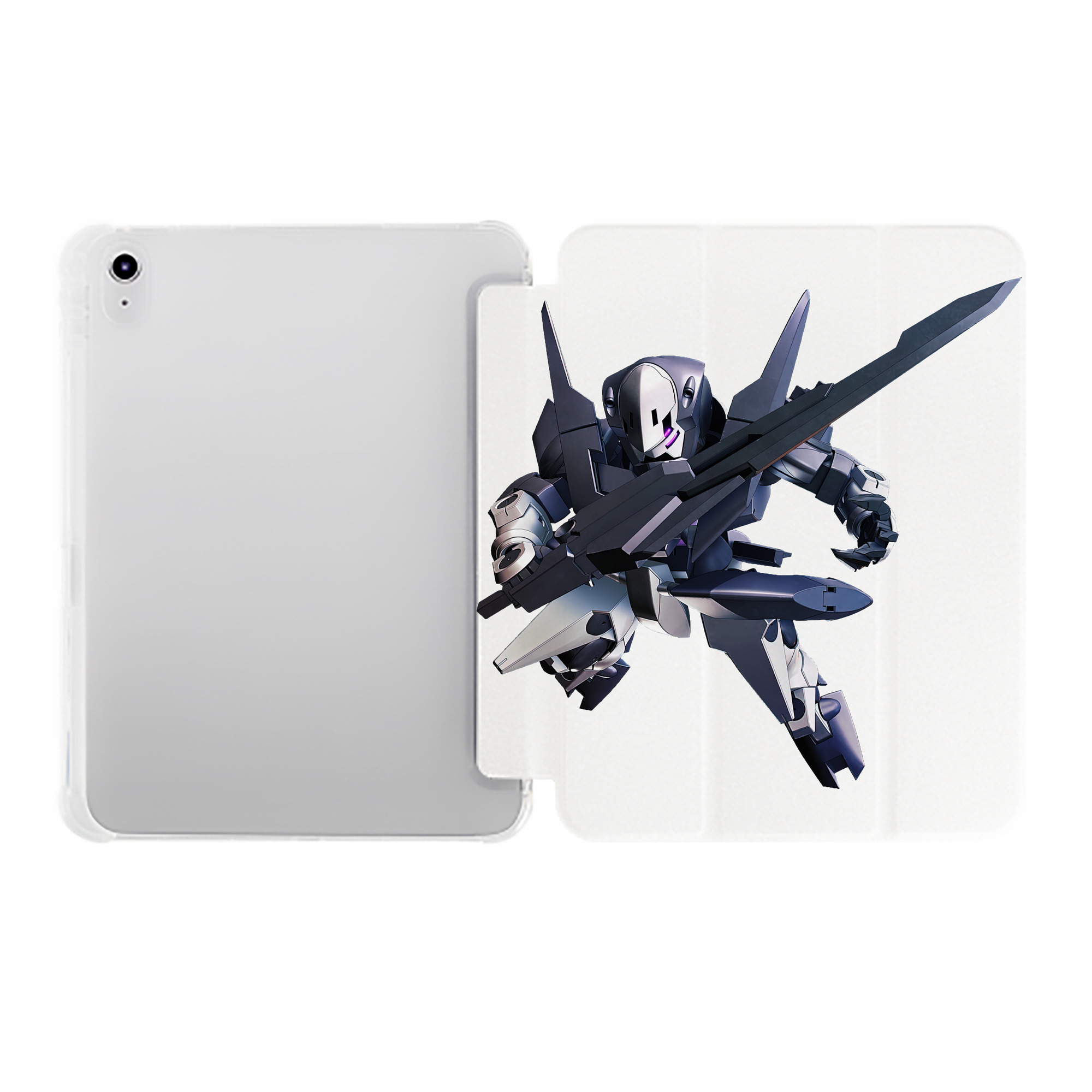 （画像用） 機動戦士ガンダム Mobile Suit Gundam IPad ケース ペン収納付き 三つ折りスタンド PUレザー×シリコン 対応機種9.5/10.5/10.9インチ